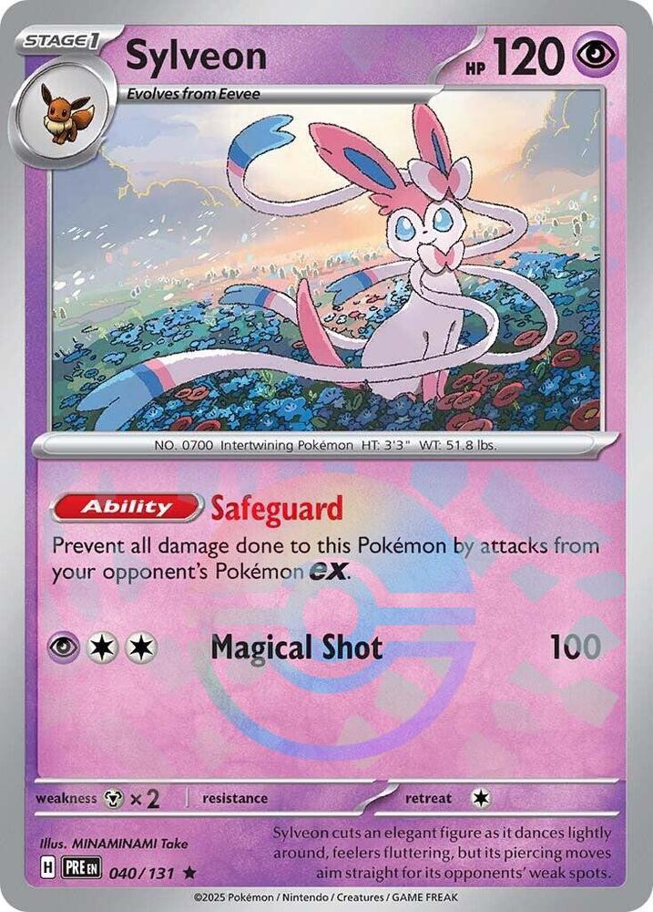 Sylveon (Poke Ball Pattern) - 040/131 - Rare - Reverse Holo