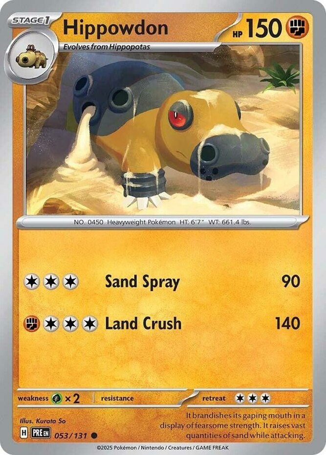 pokemon card hippowdon Hippowdon (Poke Ball Pattern) 53/131