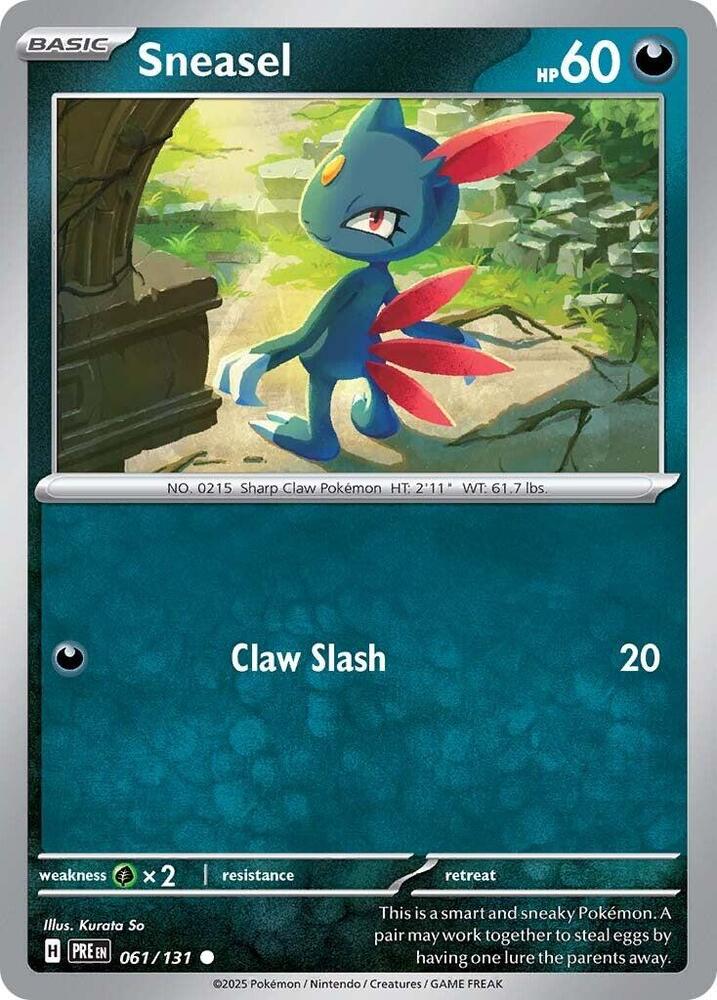 Sneasel - 061/131 - Common - Reverse Holo