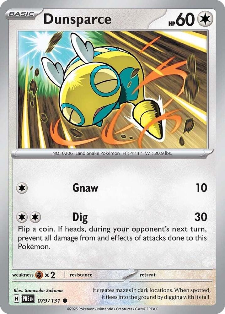 Dunsparce - 079/131 - Common - Reverse Holo