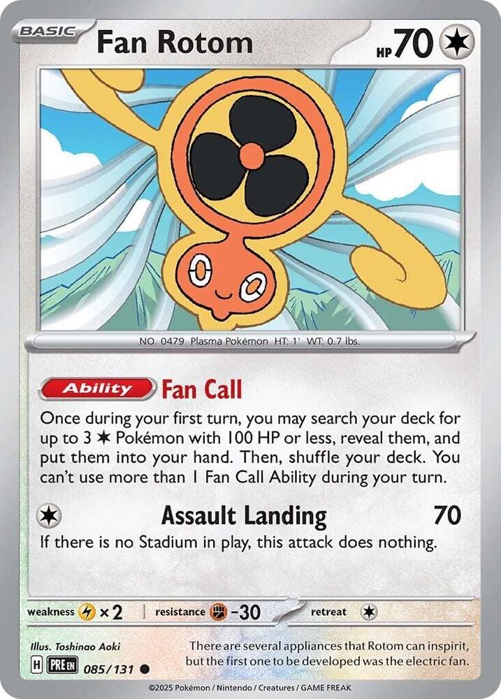 Fan Rotom - 085/131 - Common - Reverse Holo Fan Rotom - 085/131 - Common - Reverse Holo