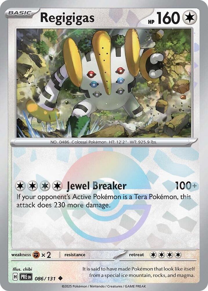 Regigigas (Poke Ball Pattern) - 086/131 - Uncommon - Reverse Holo
