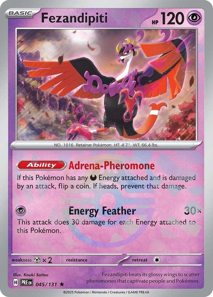 Fezandipiti (Master Ball Pattern) - 045/131 - Rare - Reverse Holo