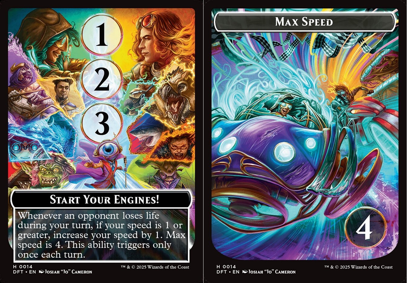 Start Your Engines! // Max Speed Double-Sided Token