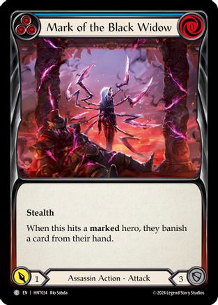 Mark of the Black Widow (Blue) - Rainbow Foil