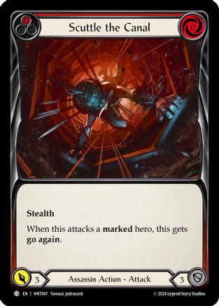 Scuttle the Canal (Red) - Rainbow Foil