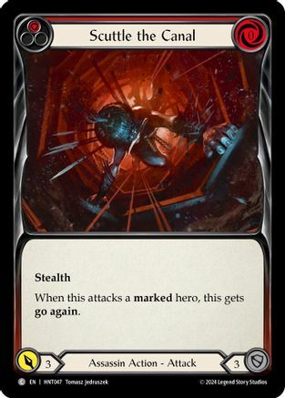 Scuttle the Canal (Red) - Rainbow Foil