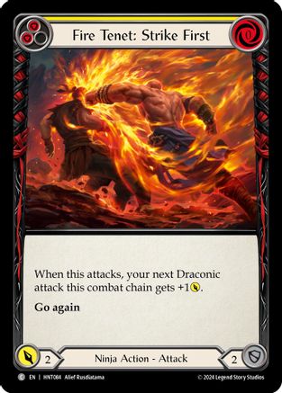 Fire Tenet: Strike First (Yellow) - Rainbow Foil