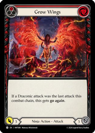 Grow Wings (Red) - Rainbow Foil