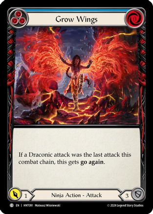 Grow Wings (Blue) - Rainbow Foil