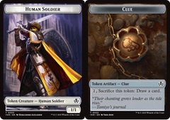 Clue (0022) // Human Soldier (0003) Double-Sided Token - Foil