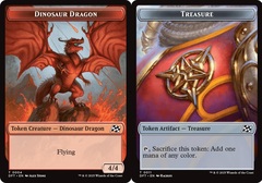 Dinosaur Dragon // Treasure Double-Sided Token - Foil