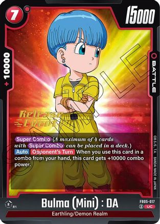 Bulma (Mini) : DA - FB05-017 - UC - Release Event