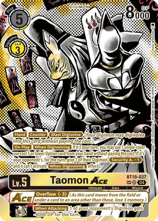 Taomon ACE (Textured) - BT19-037 - SR - Foil