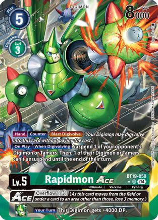 Rapidmon ACE (Alternate Art) - BT19-050 - SR - Foil