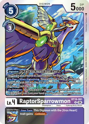 RaptorSparrowmon - BT19-061 - R - Foil