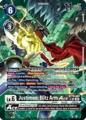 Justimon: Blitz Arm ACE (Alternate Art) - BT19-064 - SR - Foil