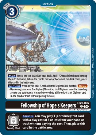 Fellowship of Hopes Keepers - BT20-095 - C