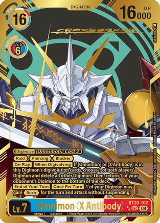 Omnimon (X Antibody) (Textured) - BT20-102 - SEC - Foil