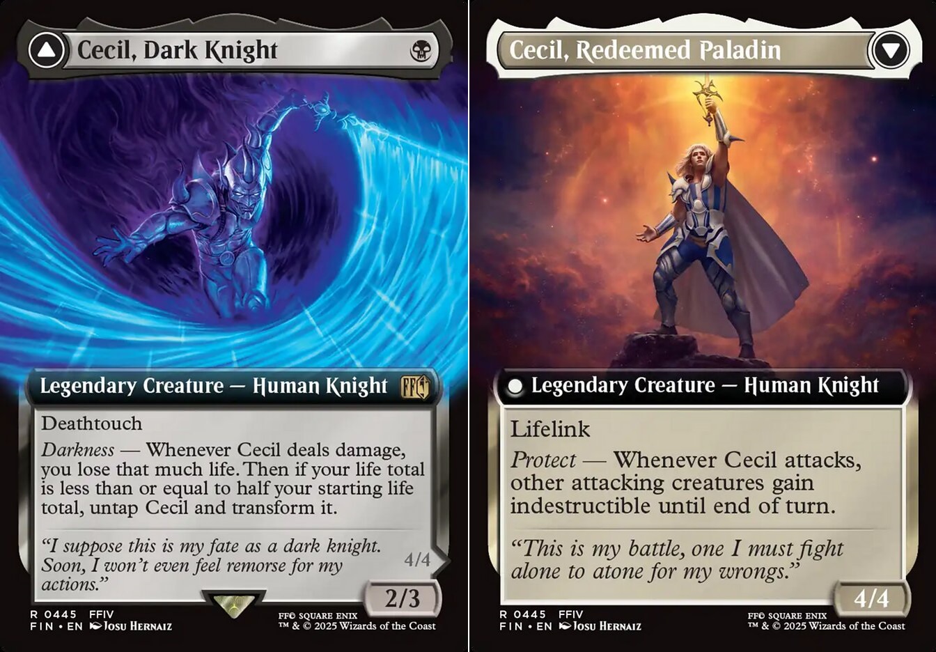 Cecil, Dark Knight // Cecil, Redeemed Paladin - Extended Art