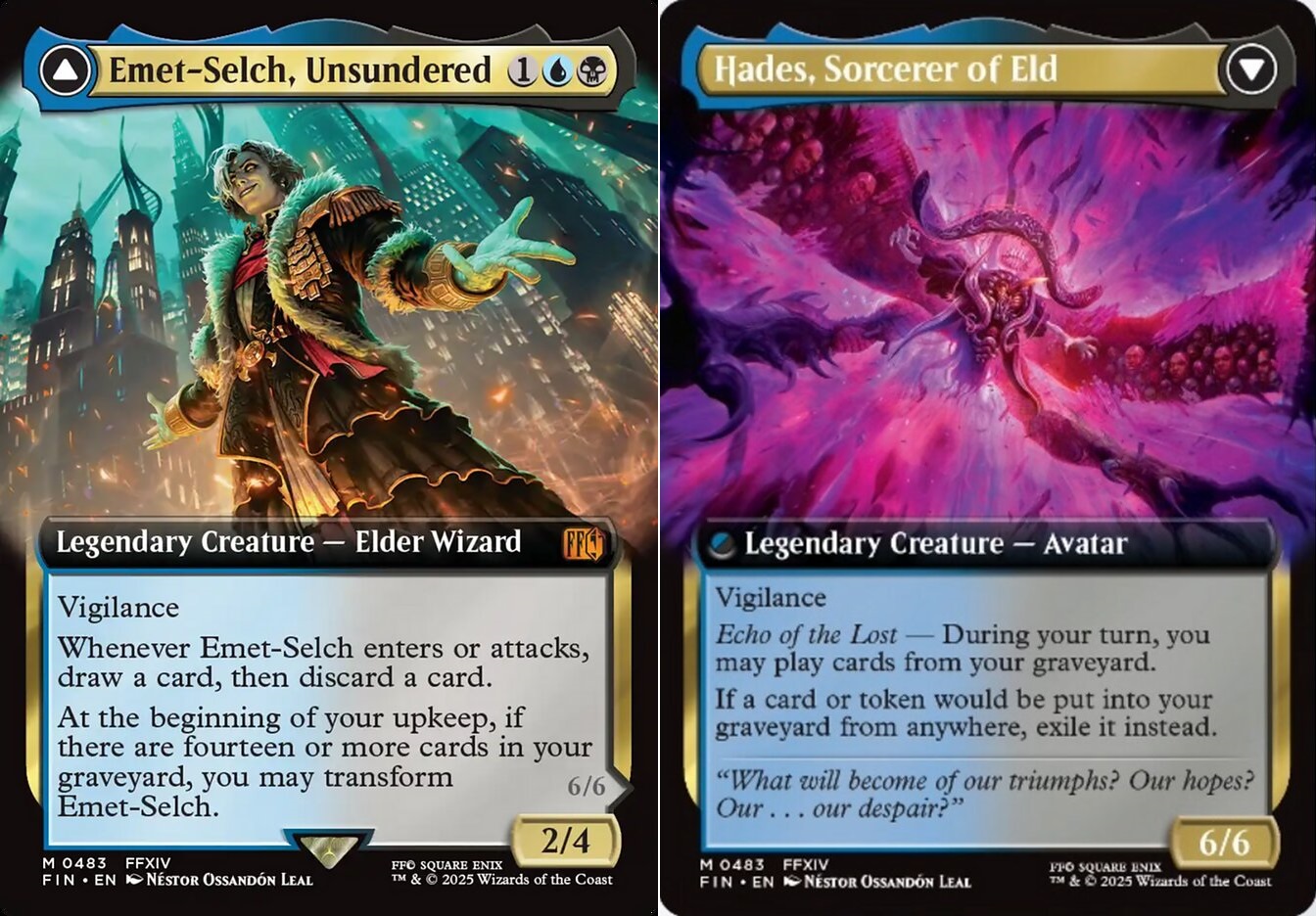 Emet-Selch, Unsundered // Hades, Sorcerer of Eld - Foil - Extended Art