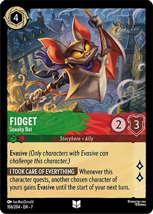 Fidget - Sneaky Bat - 106/204 - Uncommon