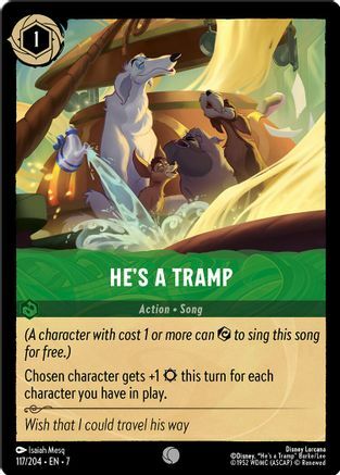 He's a Tramp - 117/204 - Common - Cold Foil