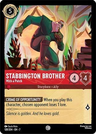 Stabbington Brother - With a Patch - 128/204 - Common - Cold Foil