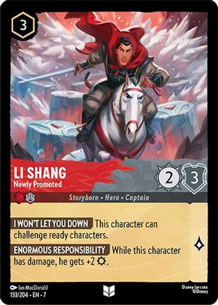 Li Shang - Newly Promoted - 133/204 - Uncommon - Cold Foil