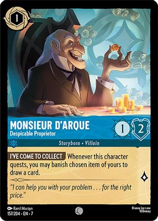 Monsieur DArque - Despicable Proprietor - 157/204 - Common - Cold Foil