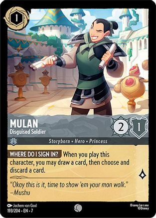 Mulan - Disguised Soldier - 193/204 - Common - Cold Foil