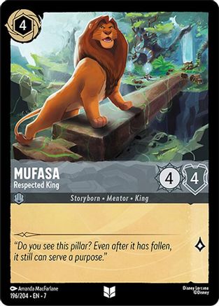 Mufasa - Respected King - 196/204 - Uncommon