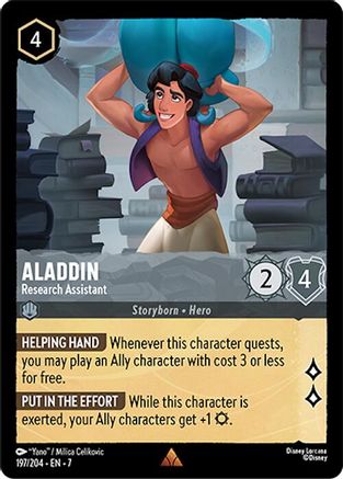 Aladdin - Research Assistant - 197/204 - Rare