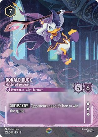 Donald Duck - Flustered Sorcerer - 209/204 - Enchanted - Holofoil