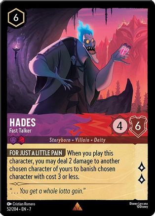 Hades - Fast Talker - 52/204 - Rare