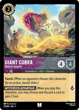 Giant Cobra - Ghostly Serpent - 57/204 - Uncommon - Cold Foil