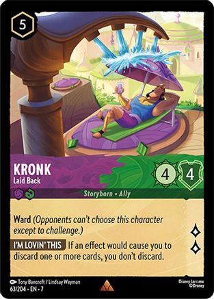 Kronk - Laid Back - 63/204 - Rare - Cold Foil
