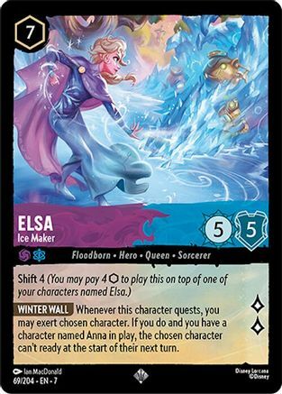 Elsa - Ice Maker - 69/204 - Super Rare - Cold Foil