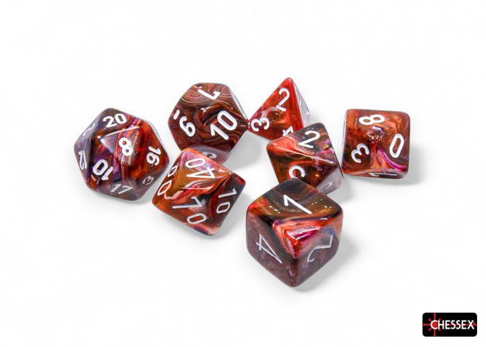 7-Die Polyhedral Set Symphony White