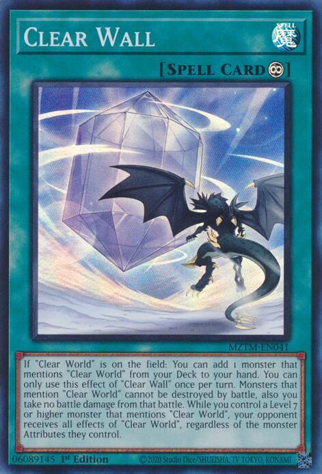 Clear Wall - MZTM-EN041 - Super Rare - 1st Edition