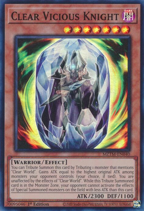 Clear Vicious Knight - MZTM-EN040 - Super Rare - 1st Edition