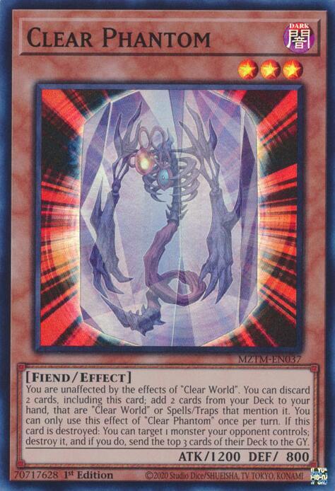Clear Phantom - MZTM-EN037 - Super Rare - 1st Edition