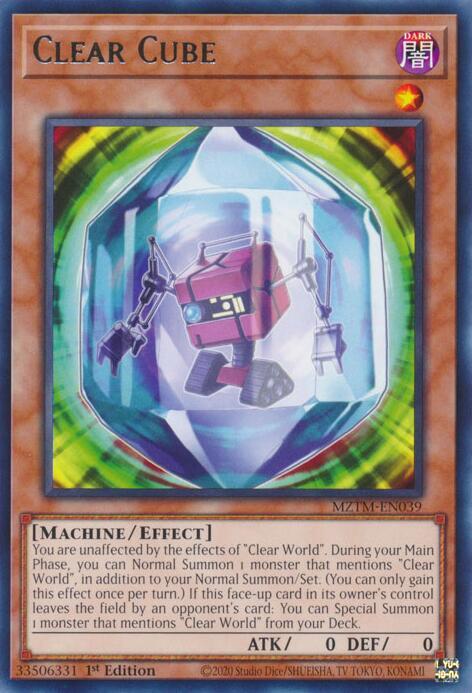 Clear Cube - MZTM-EN039 - Rare - 1st Edition