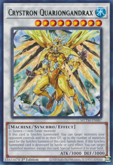 Crystron Quariongandrax - MZTM-EN087 - Rare - 1st Edition