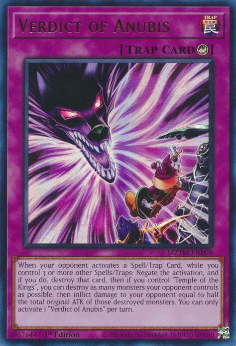 Verdict of Anubis - MZTM-EN009 - Ultra Rare - 1st Edition