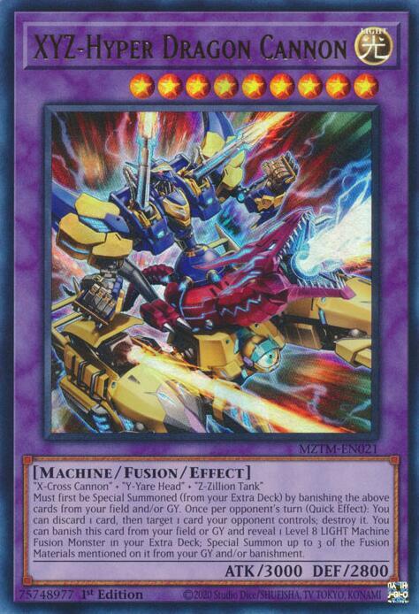 XYZ-Hyper Dragon Cannon - MZTM-EN021 - Ultra Rare - 1st Edition