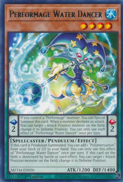 Performage Water Dancer - MZTM-EN050 - Rare - 1st Edition
