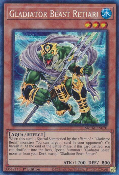 Gladiator Beast Retiari - MZTM-EN070 - Collectors Rare - 1st Edition