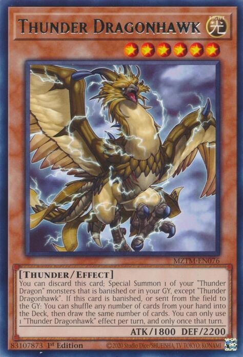 Thunder Dragonhawk - MZTM-EN076 - Rare - 1st Edition
