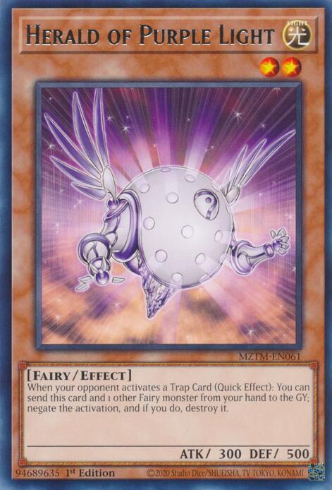 Herald of Purple Light - MZTM-EN061 - Rare - 1st Edition